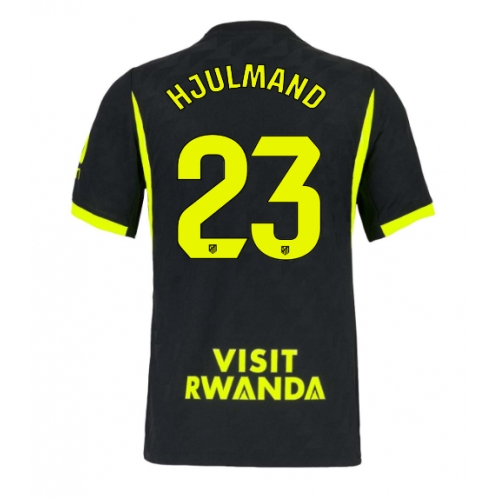 Atletico Madrid Morten Hjulmand #23 Maglia Gara Trasferta Repliche 2026-27 Maniche Corte Atletico Madrid Morten Hjulmand #23 Maglia Gara Trasferta Repliche 2026-27 Maniche Corte